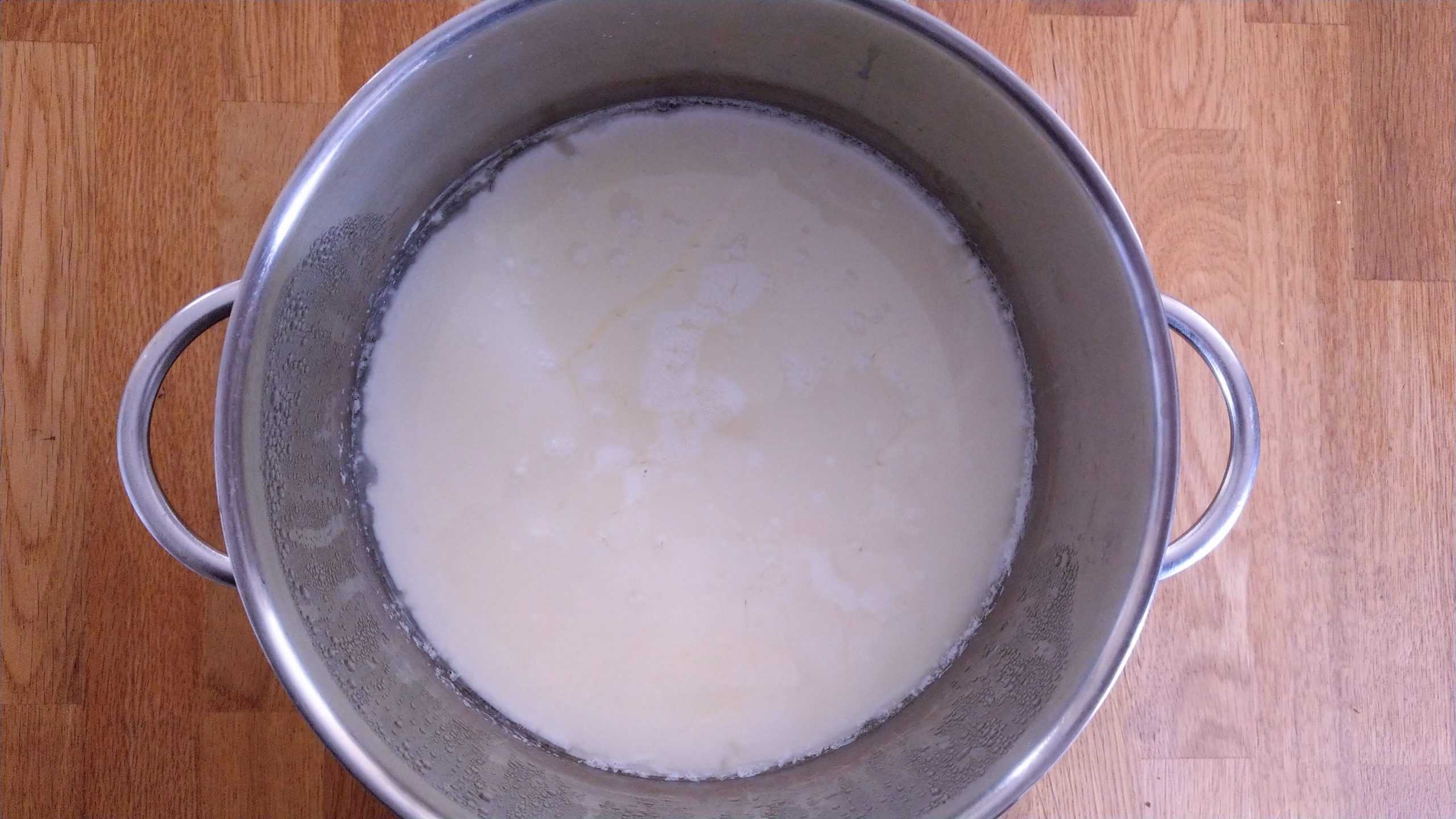 After cutting the curd into cubes