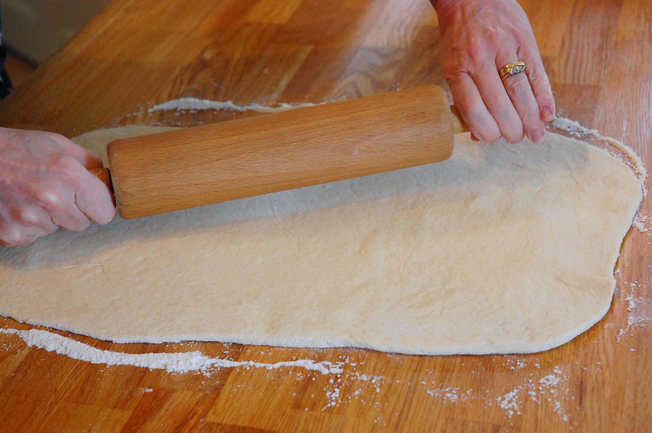 Rowie dough rolled out
