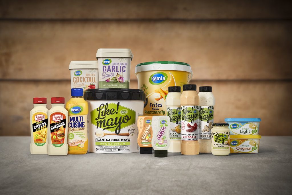 An array of sauces from Remia