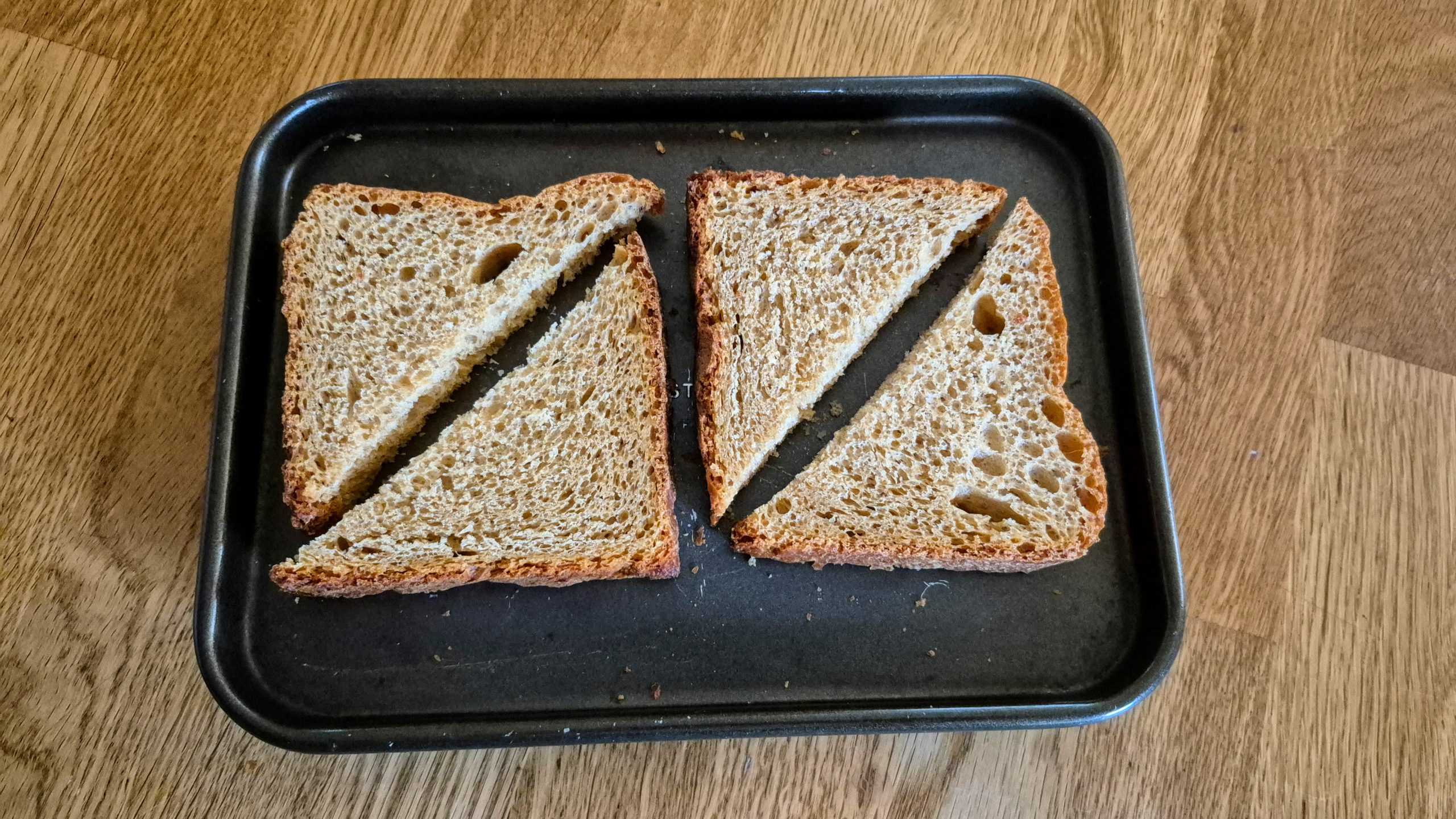 Bread after being dried out a bit