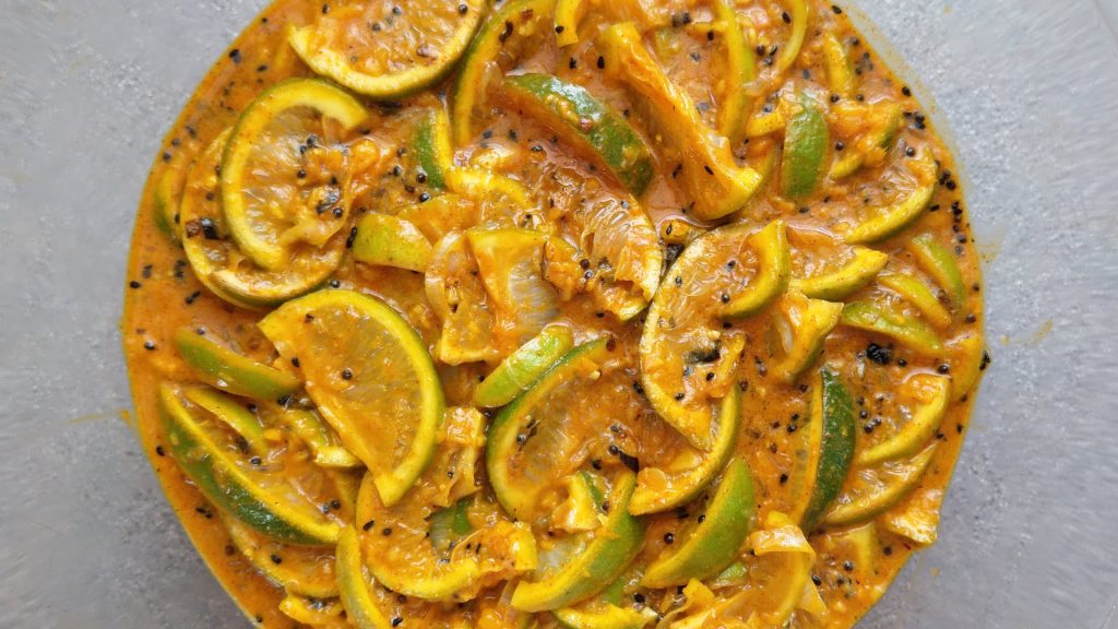 Lime pickle in process